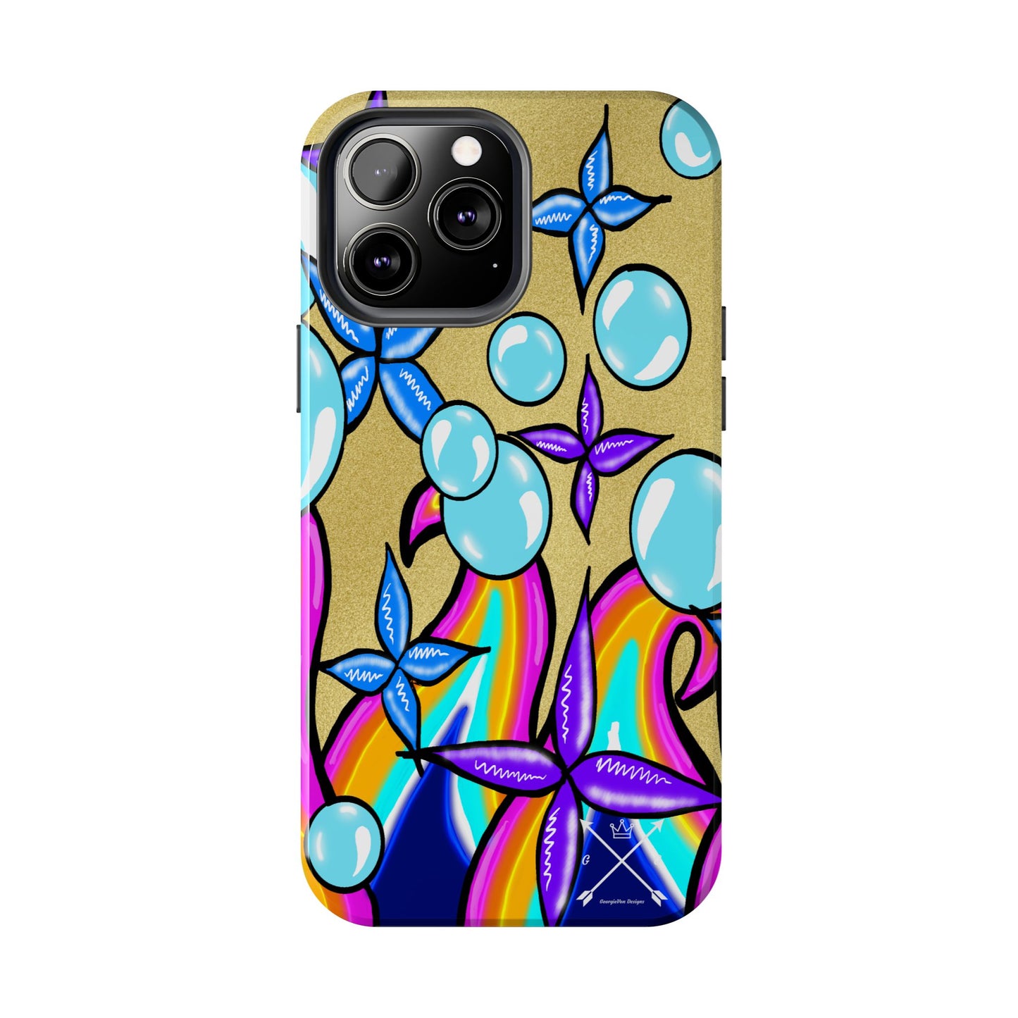 Bubble Rave (abstract art) - Tough iPhone Cases