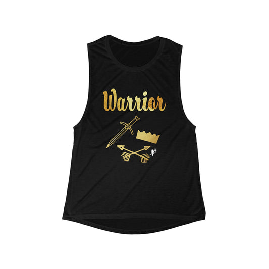 Women's Gold and Bold Warrior -  Flowy Scoop Muscle Tank