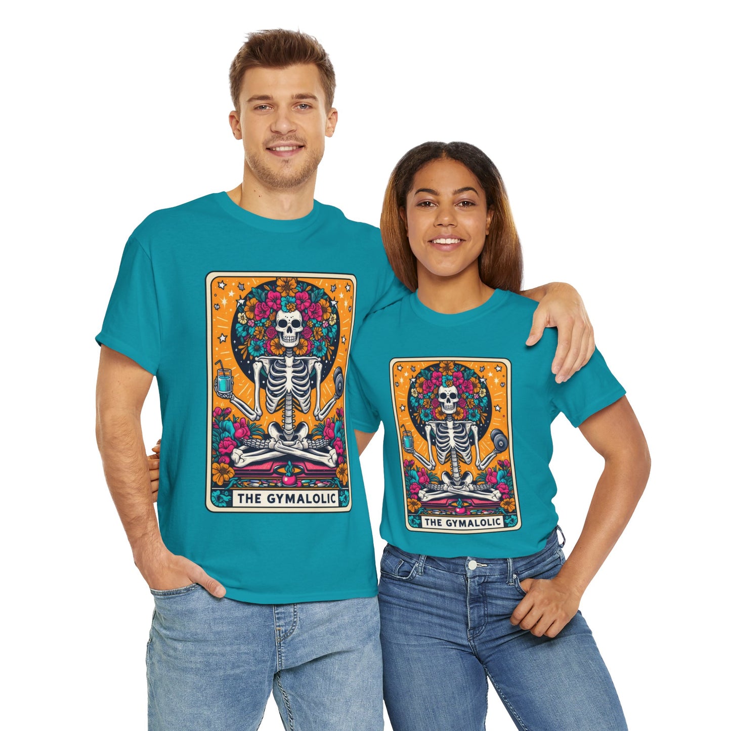 Gymaholic Skeleton Tarot - Unisex Tee Shirt