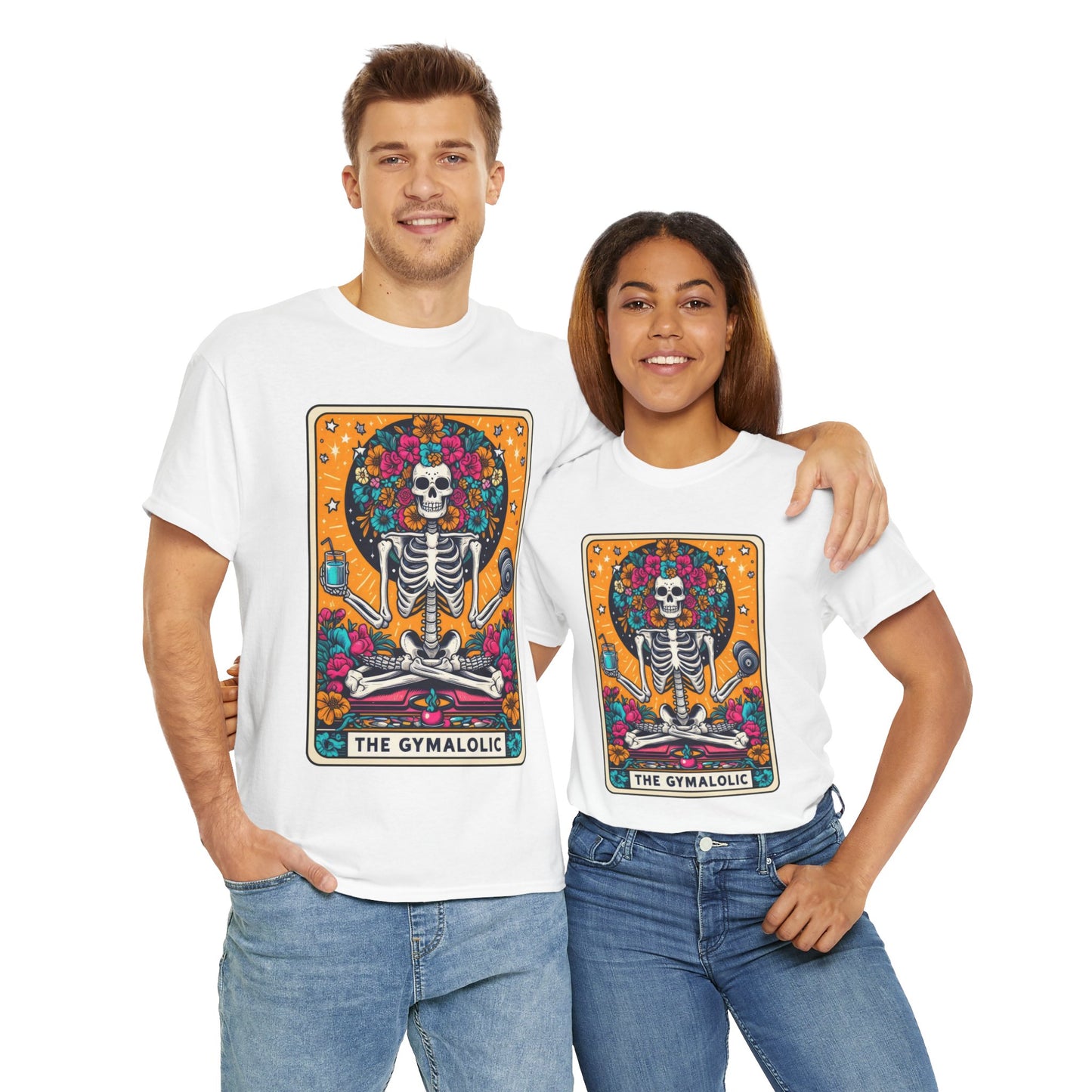 Gymaholic Skeleton Tarot - Unisex Tee Shirt