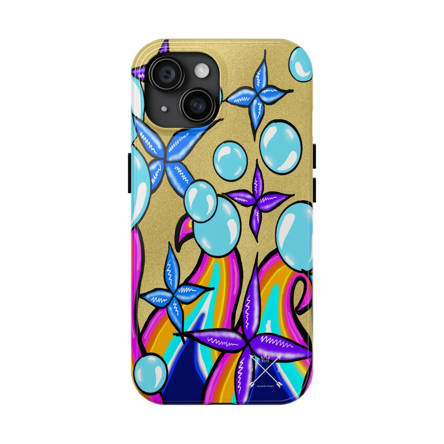 Bubble Rave (abstract art) - Tough iPhone Cases