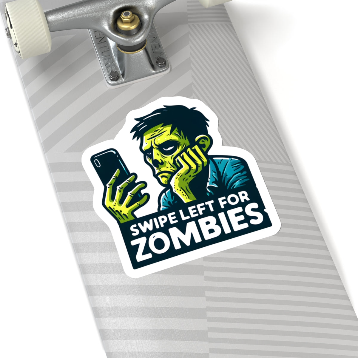 Swipe Left For Zombies - Kiss-Cut Stickers