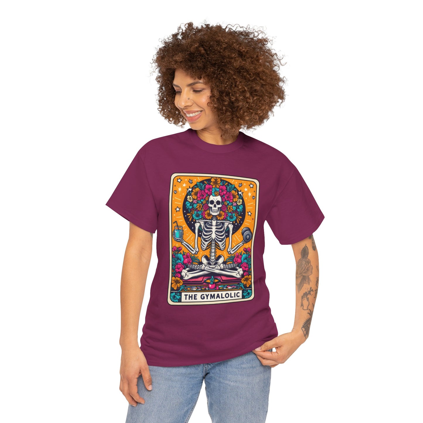 Gymaholic Skeleton Tarot - Unisex Tee Shirt