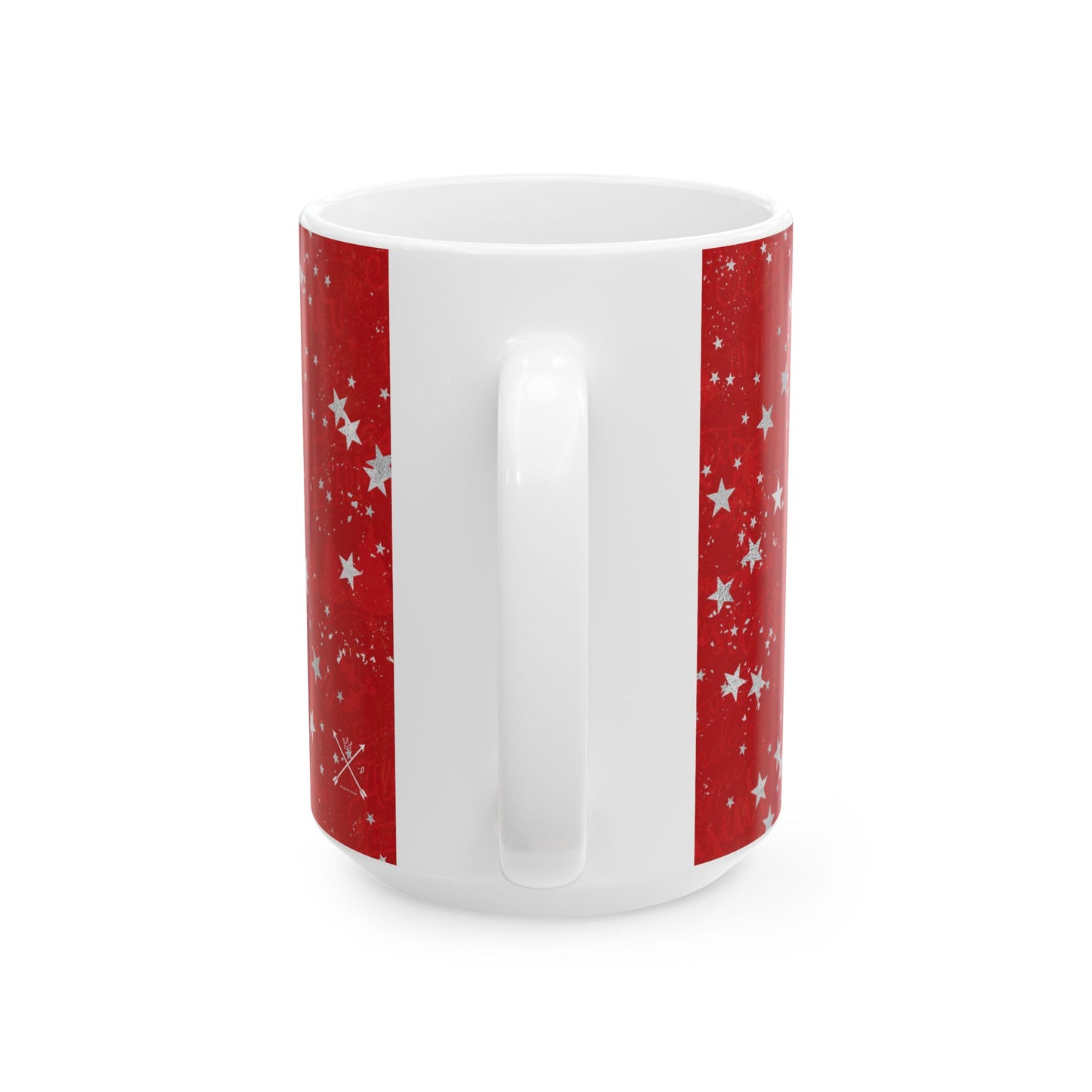 Retro Bubblegum Santa (black) - Ceramic Mug, (11oz, 15oz)