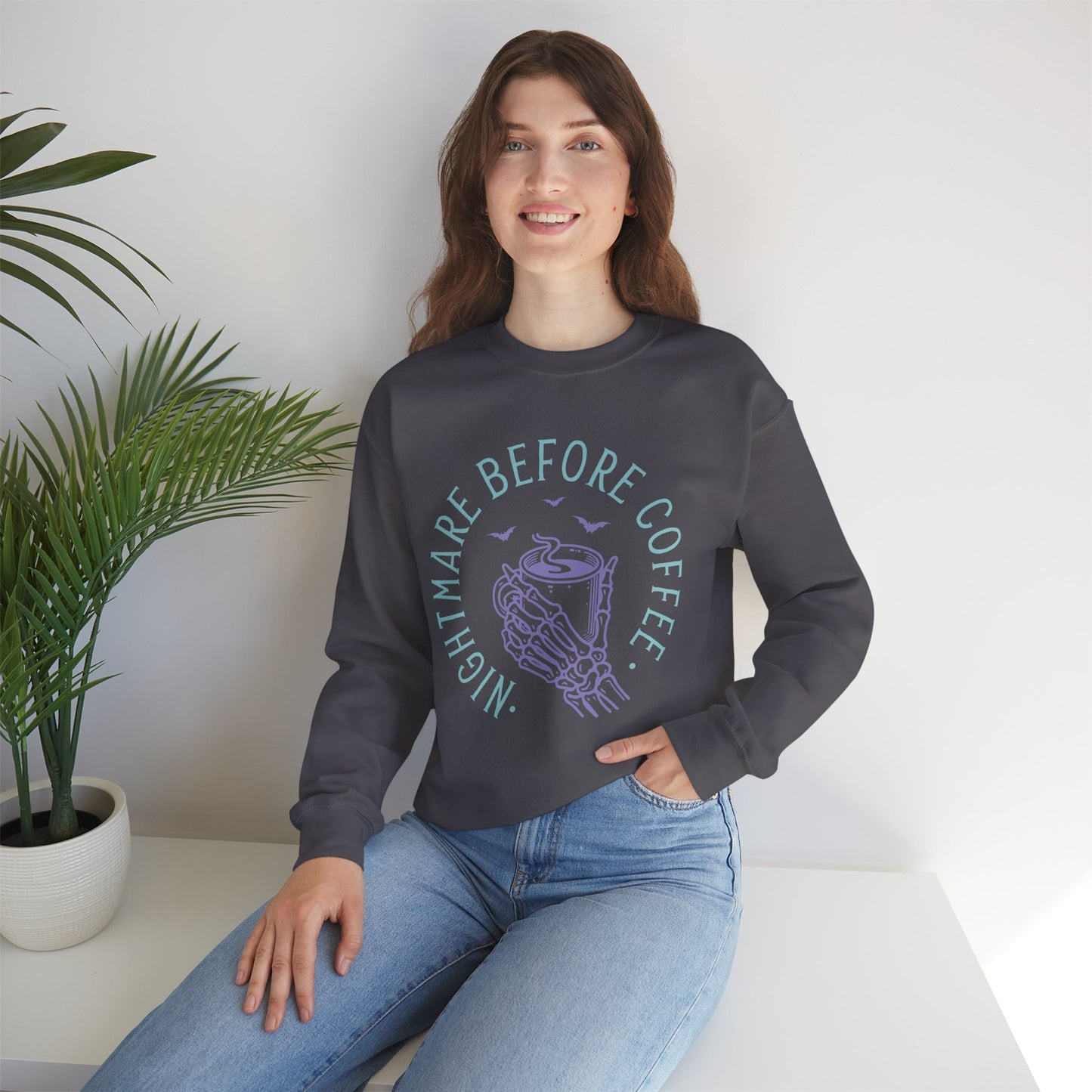 Nightmare Before Coffee - Unisex Heavy Blend™ Crewneck Sweatshirt