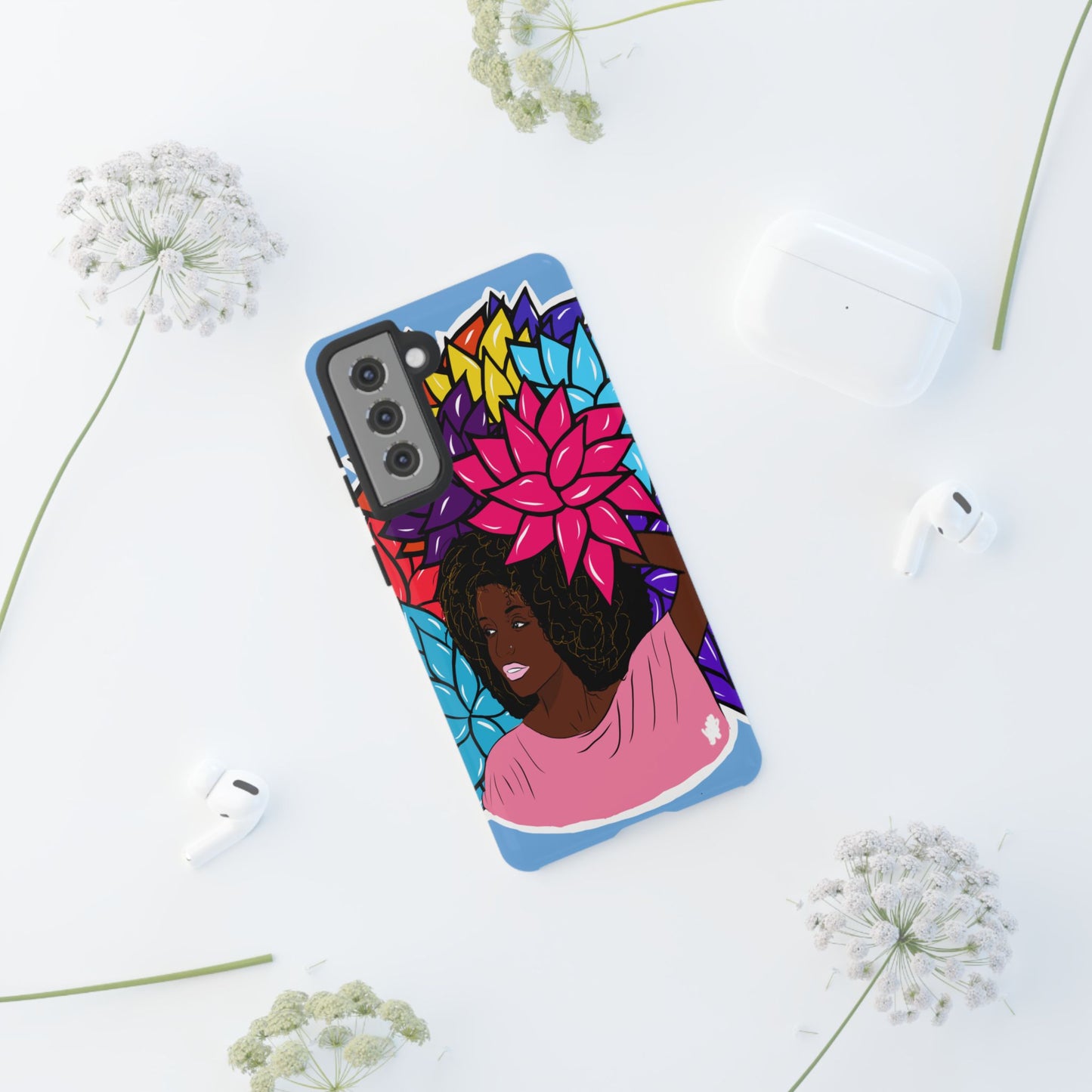 Beauty with Flowers - Tough Phone Cases