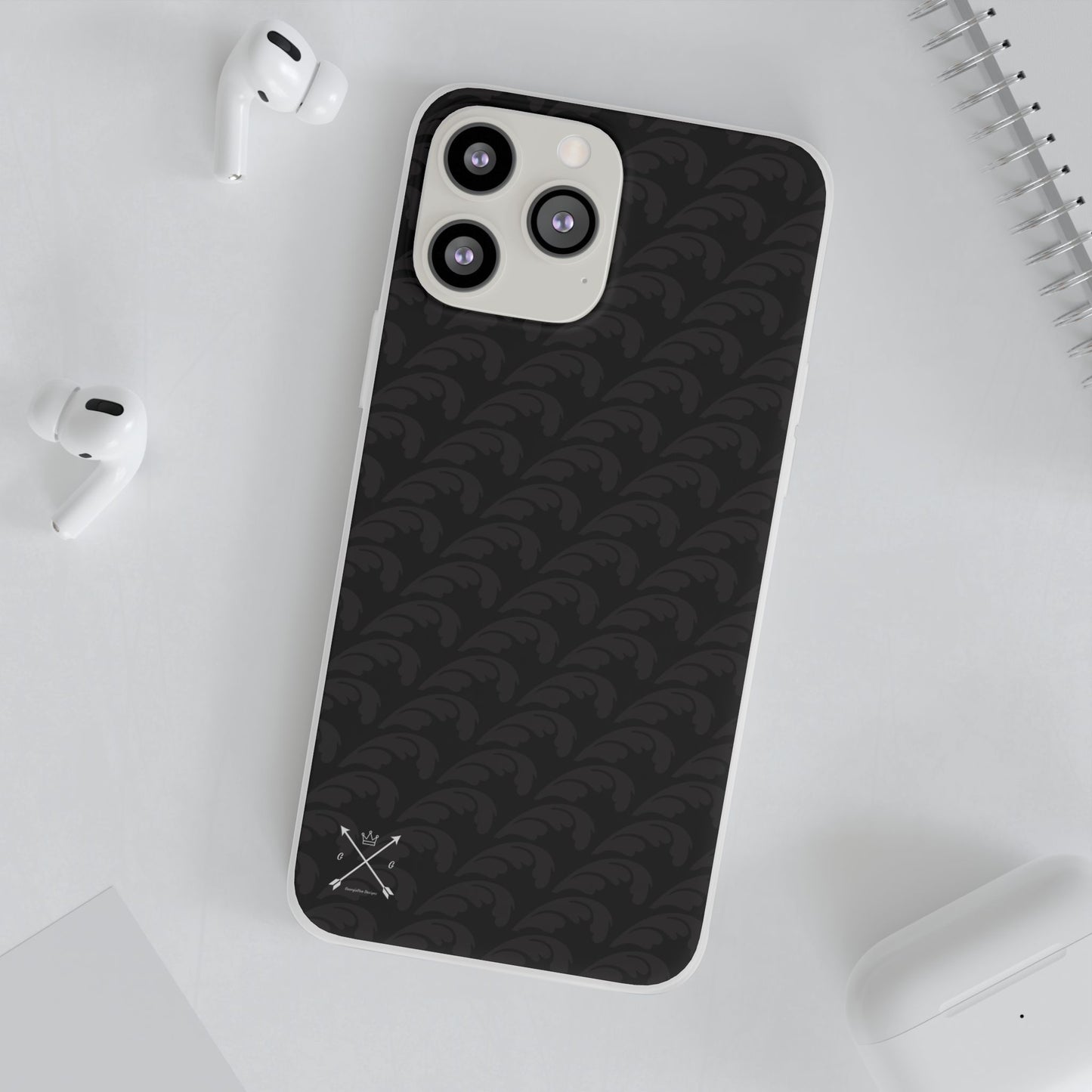 Beautiful Beloved Flourish (black/black) - Flexi Phone Cases