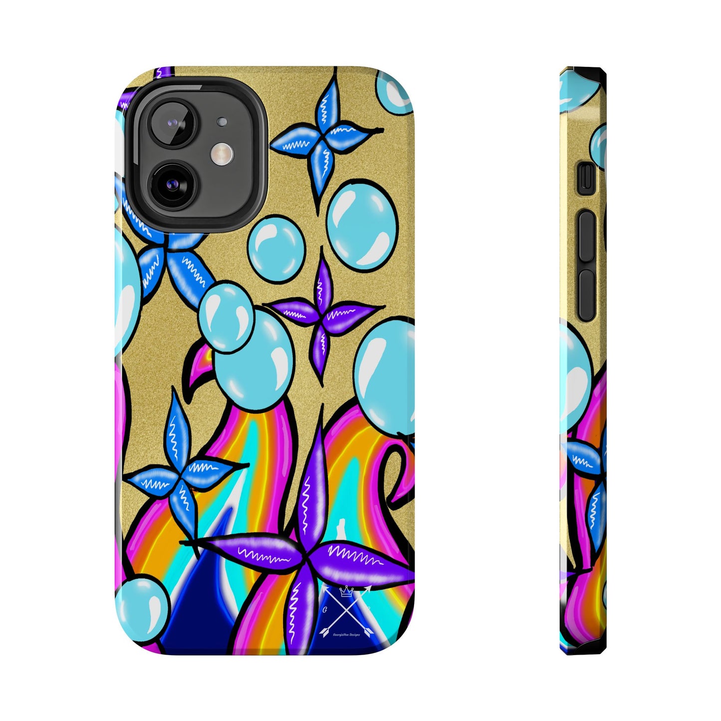 Bubble Rave (abstract art) - Tough iPhone Cases