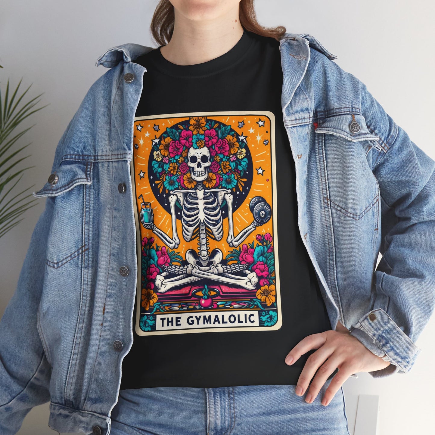 Gymaholic Skeleton Tarot - Unisex Tee Shirt