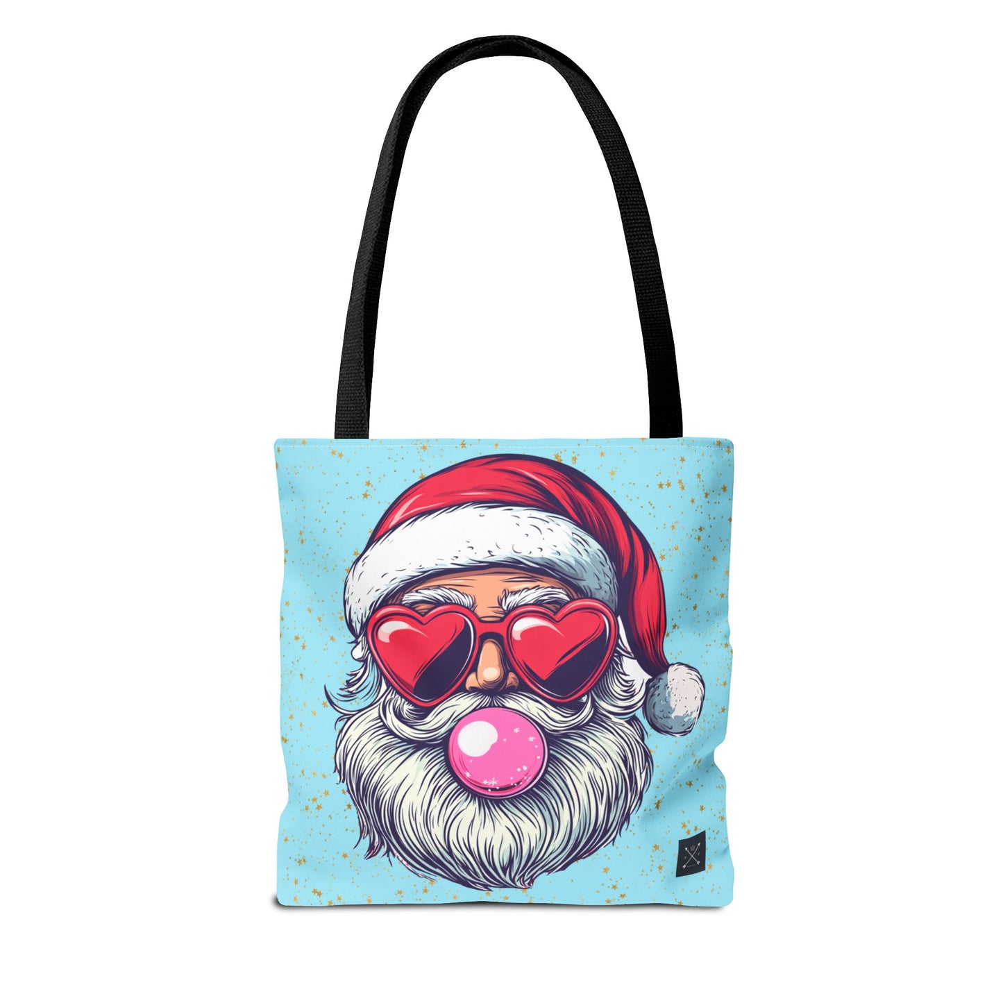 Retro Bubblegum Santa (light blue) - Tote Bag (AOP)