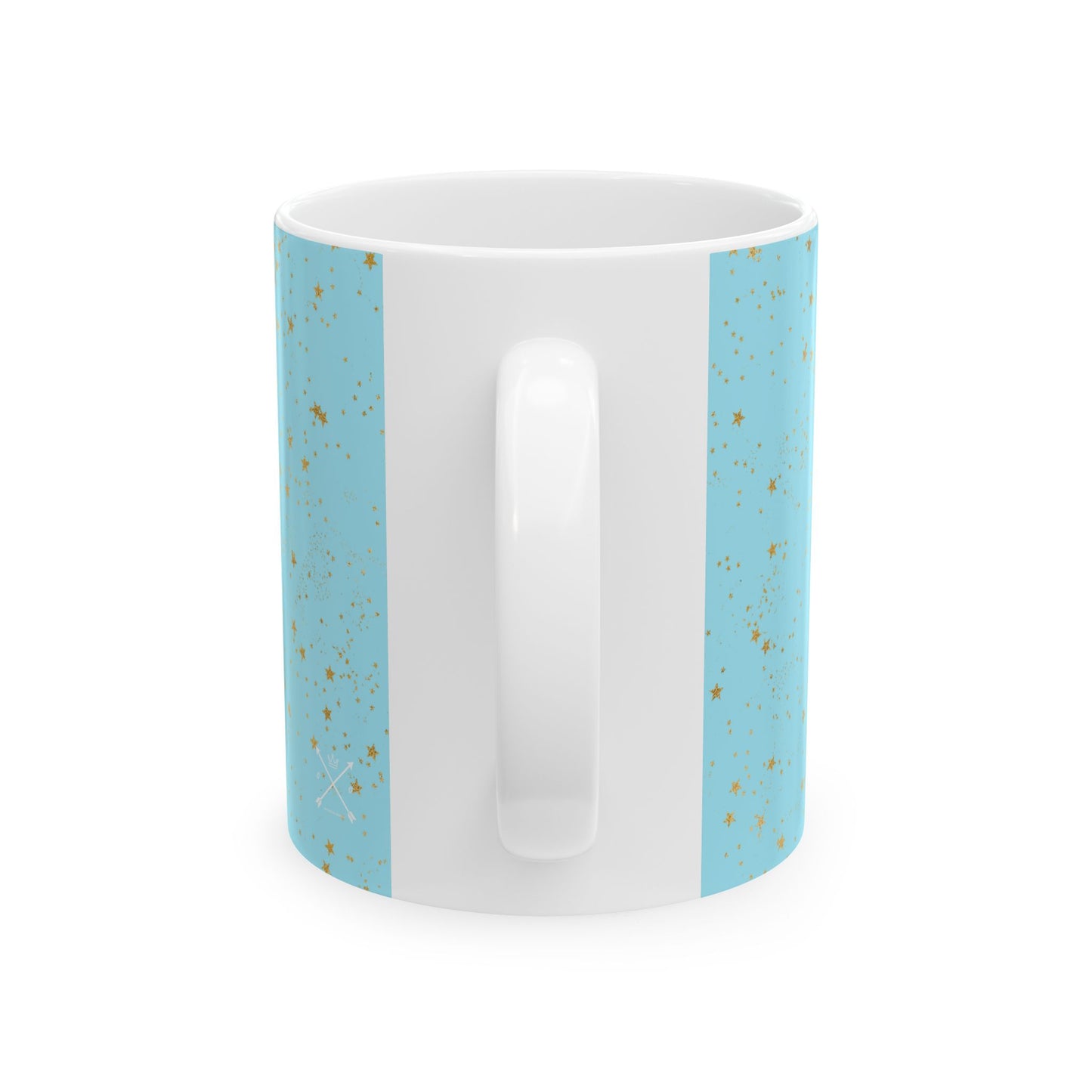 Retro Bubblegum Santa (light blue) - Ceramic Mug, (11oz, 15oz)