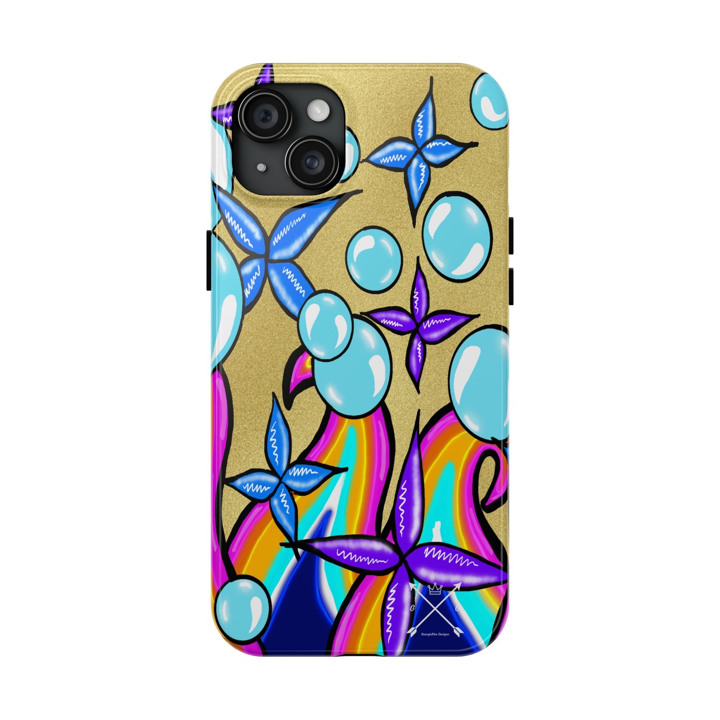 Bubble Rave (abstract art) - Tough iPhone Cases