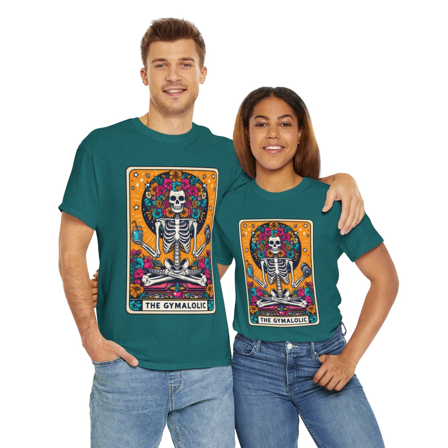 Gymaholic Skeleton Tarot - Unisex Tee Shirt