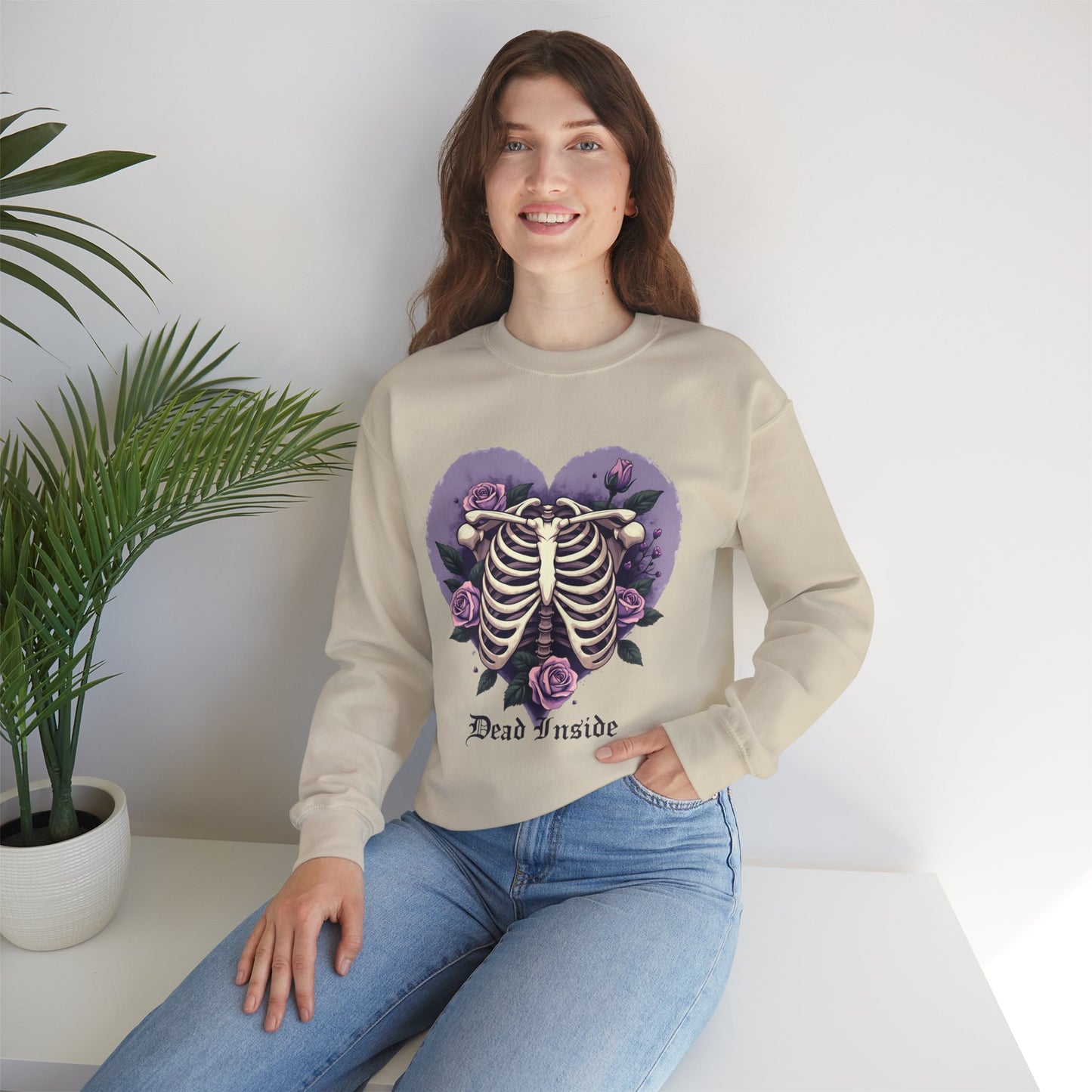 Dead Inside Ribcage Heart - Sweatshirt