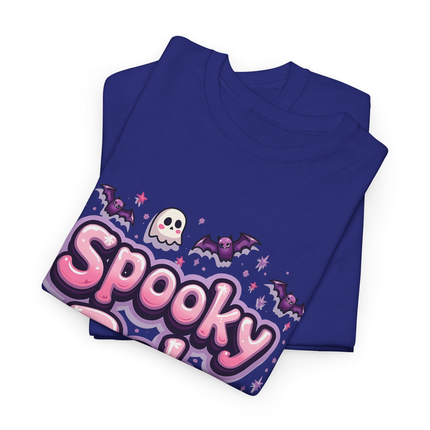 Spooky Babe Bats and Ghosts Design - Unisex Heavy Cotton Tee