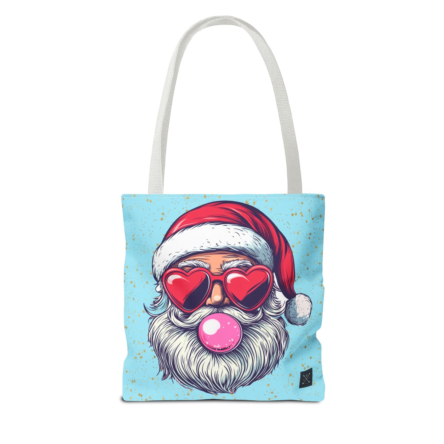 Retro Bubblegum Santa (light blue) - Tote Bag (AOP)