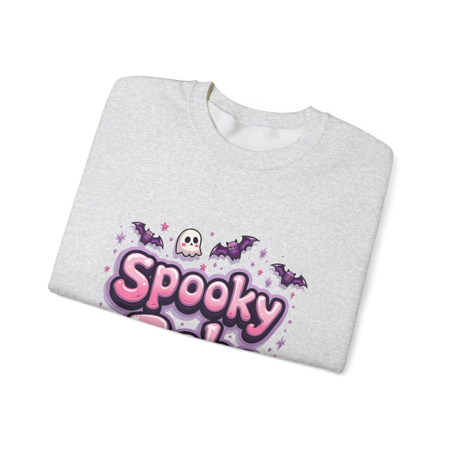 Spooky Babe Bats and Ghosts Design - Unisex Heavy Blend Sweatshirt