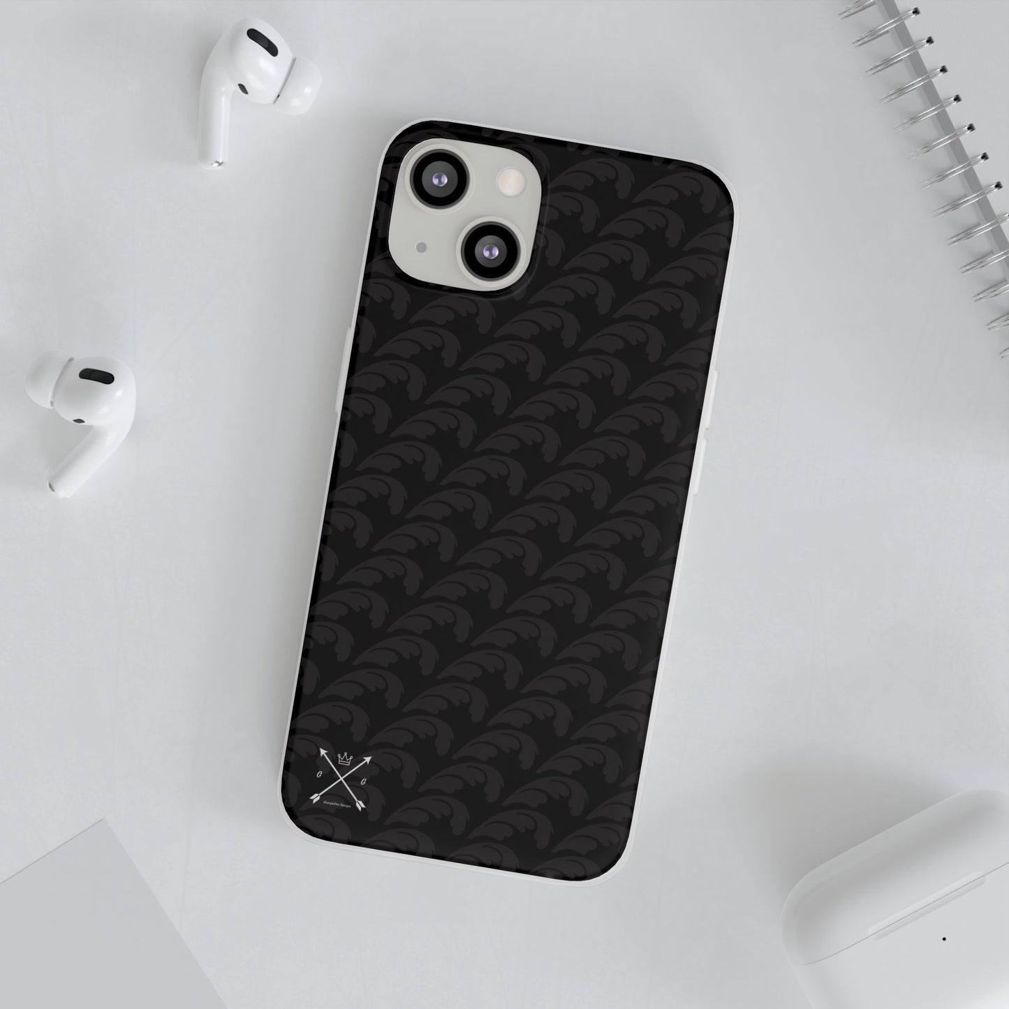 Beautiful Beloved Flourish (black/black) - Flexi Phone Cases