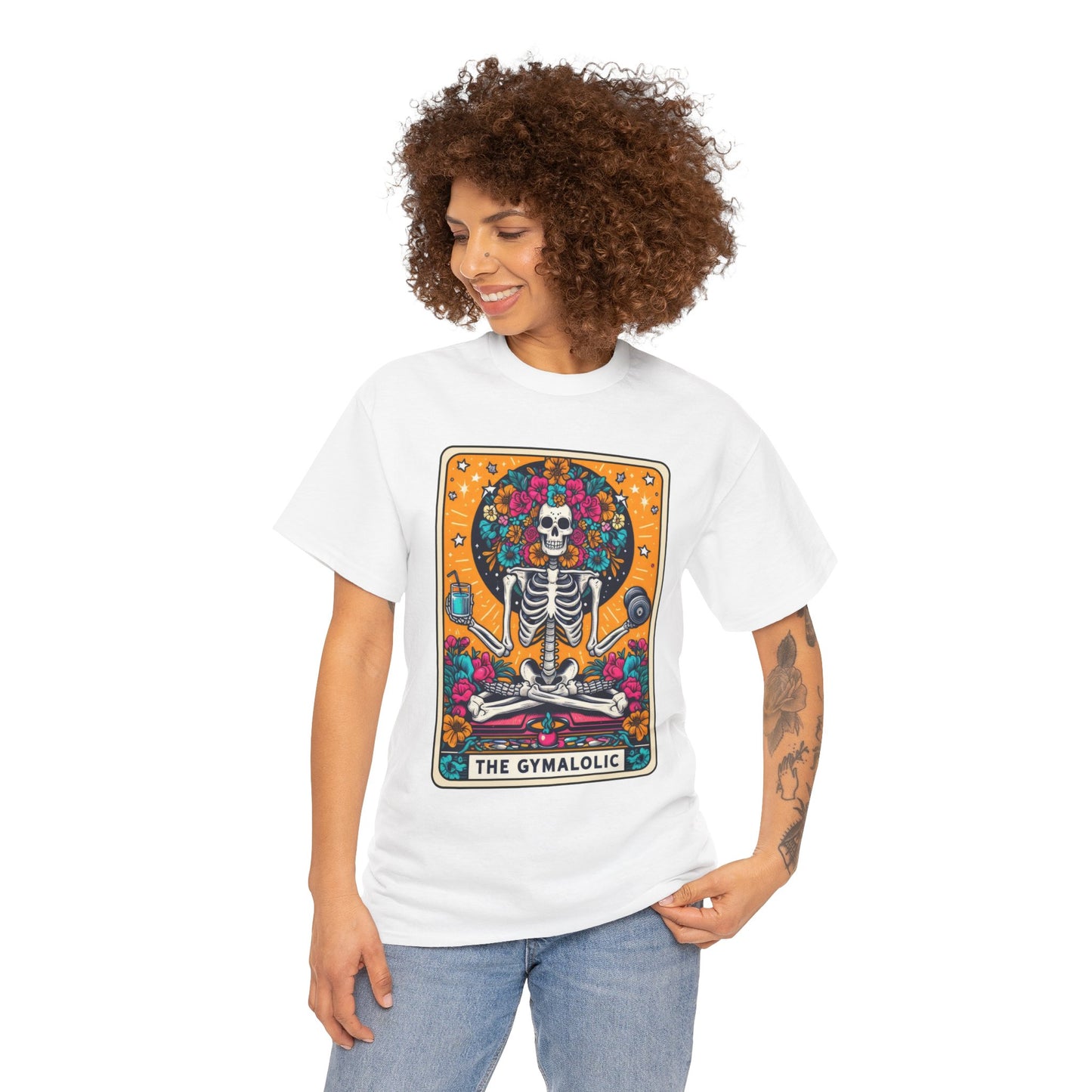 Gymaholic Skeleton Tarot - Unisex Tee Shirt