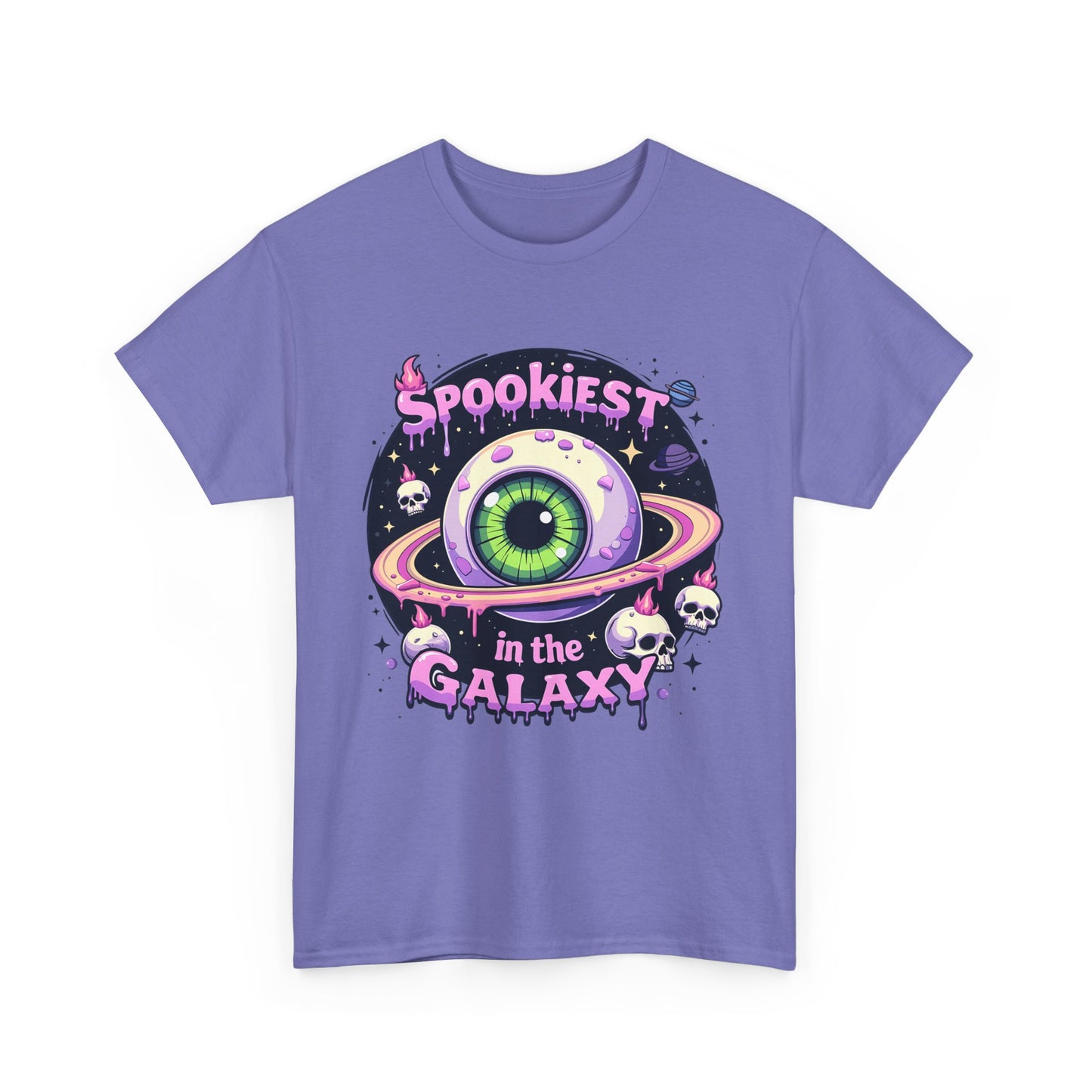 Spookiest in the Galaxy, Eyeball Planet and Skulls Design - Unisex T-shirt