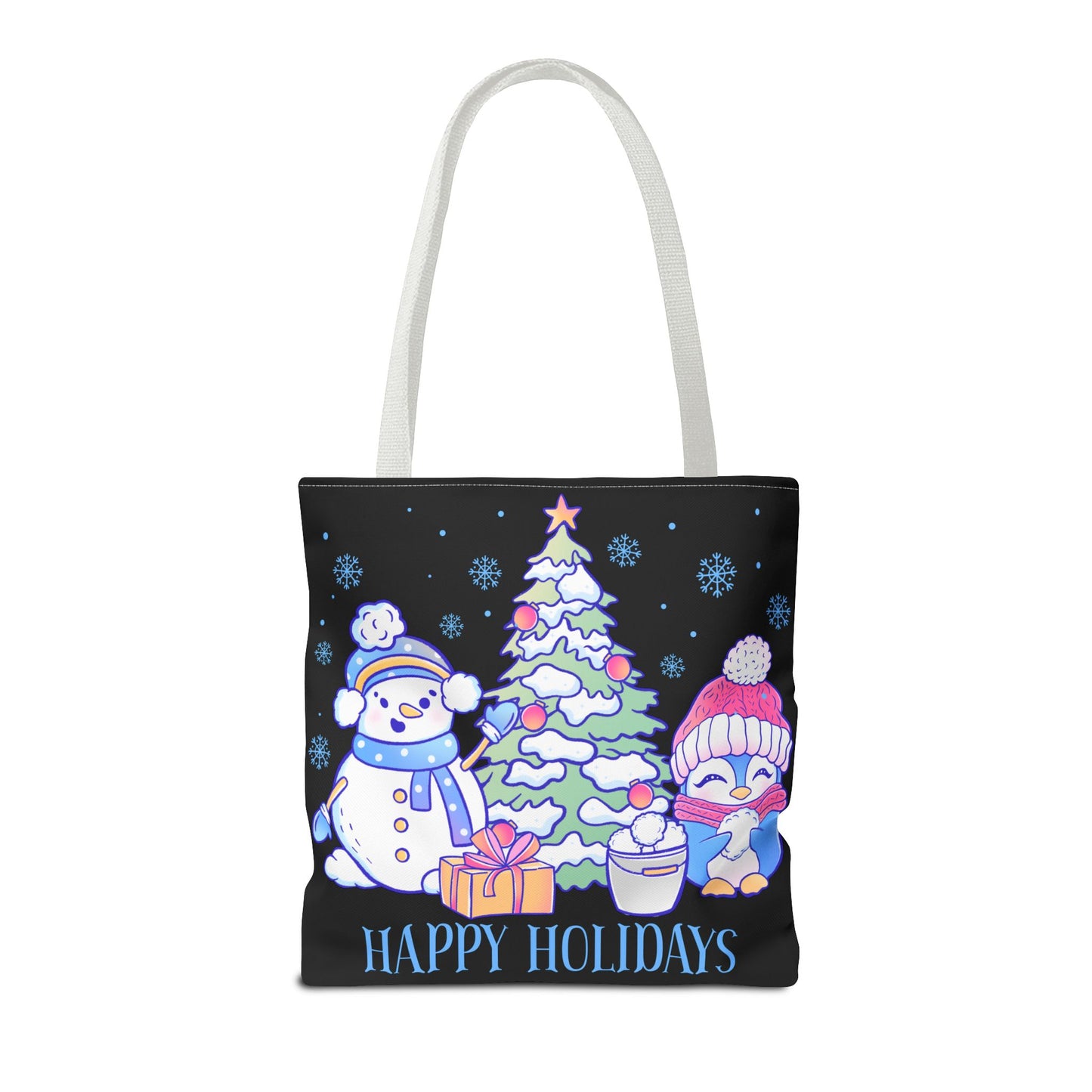 Happy Holidays Christmas Buddies - (black) Tote Bag