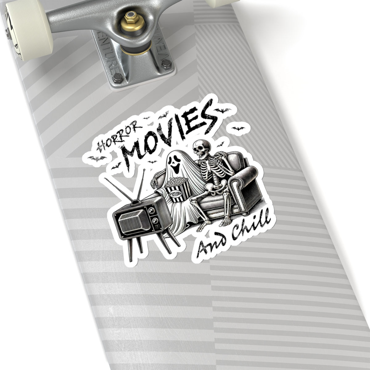 Horror Movies and Chill - Kiss-Cut Stickers