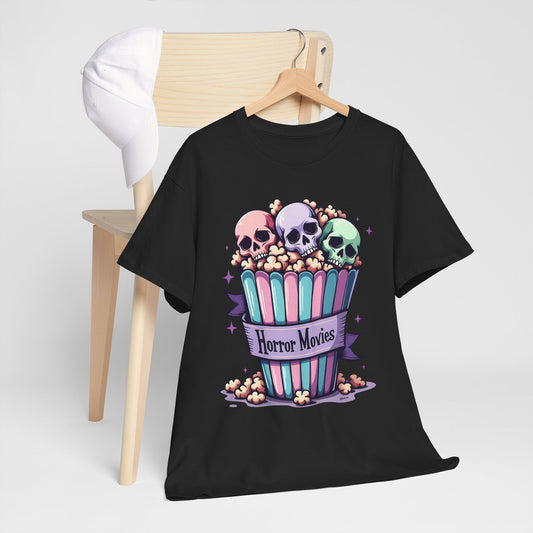 Horror Movies Popcorn Bucket - Unisex Heavy Cotton Tee