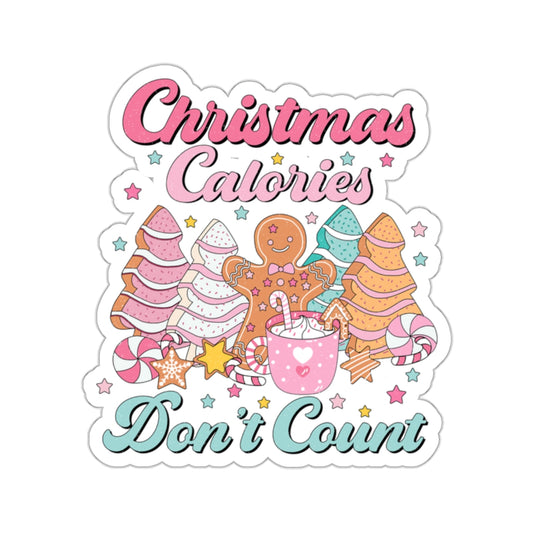 Kiss-Cut Stickers - Christmas Calories Don't Count, Christmas Cookies