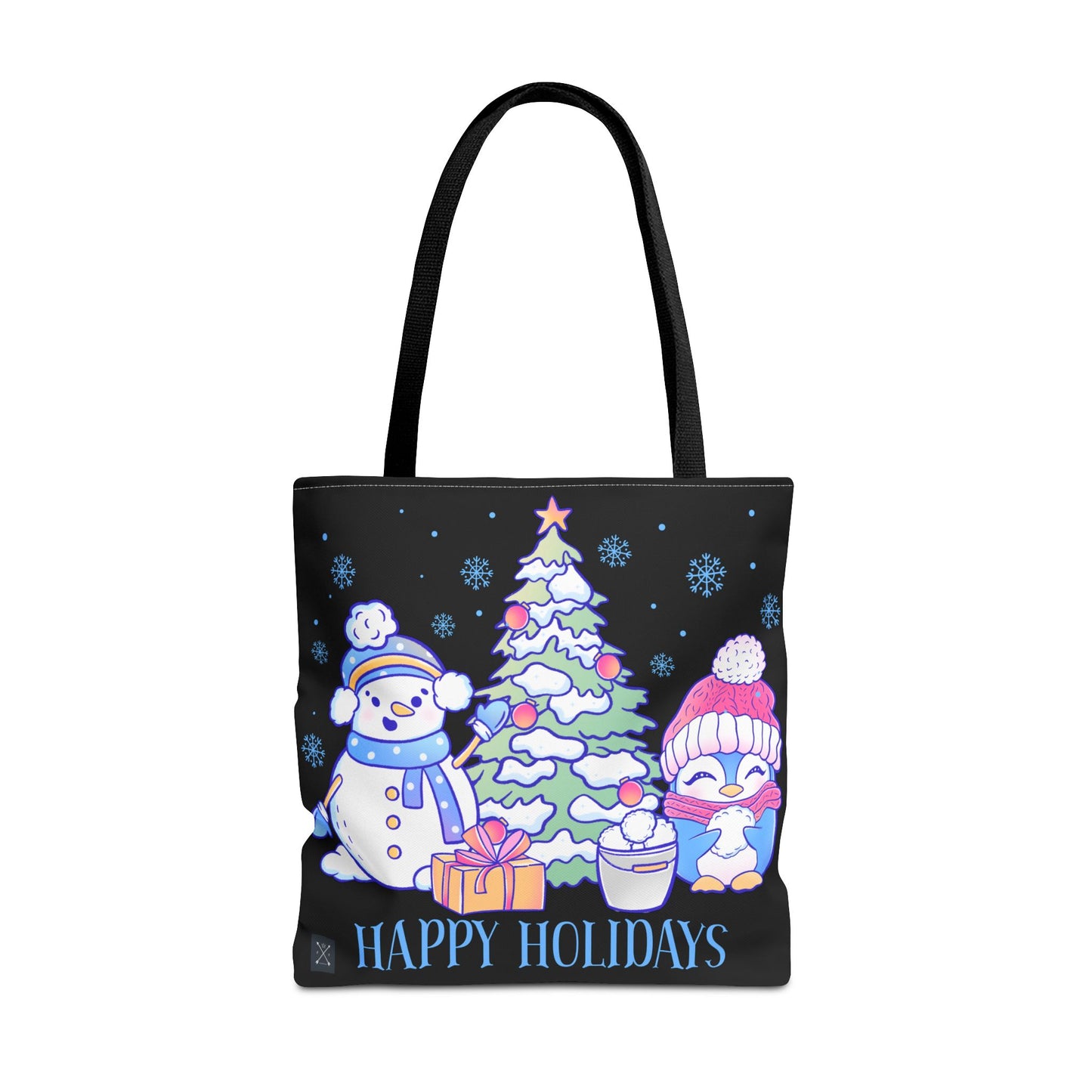 Happy Holidays Christmas Buddies - (black) Tote Bag