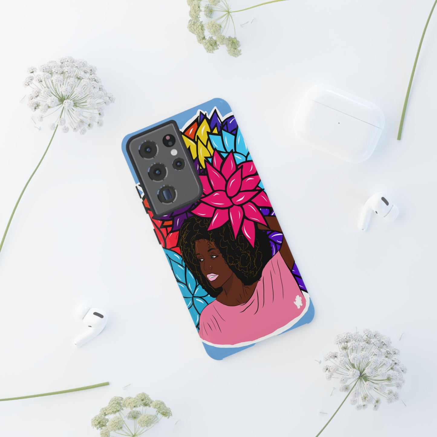 Beauty with Flowers - Tough Phone Cases