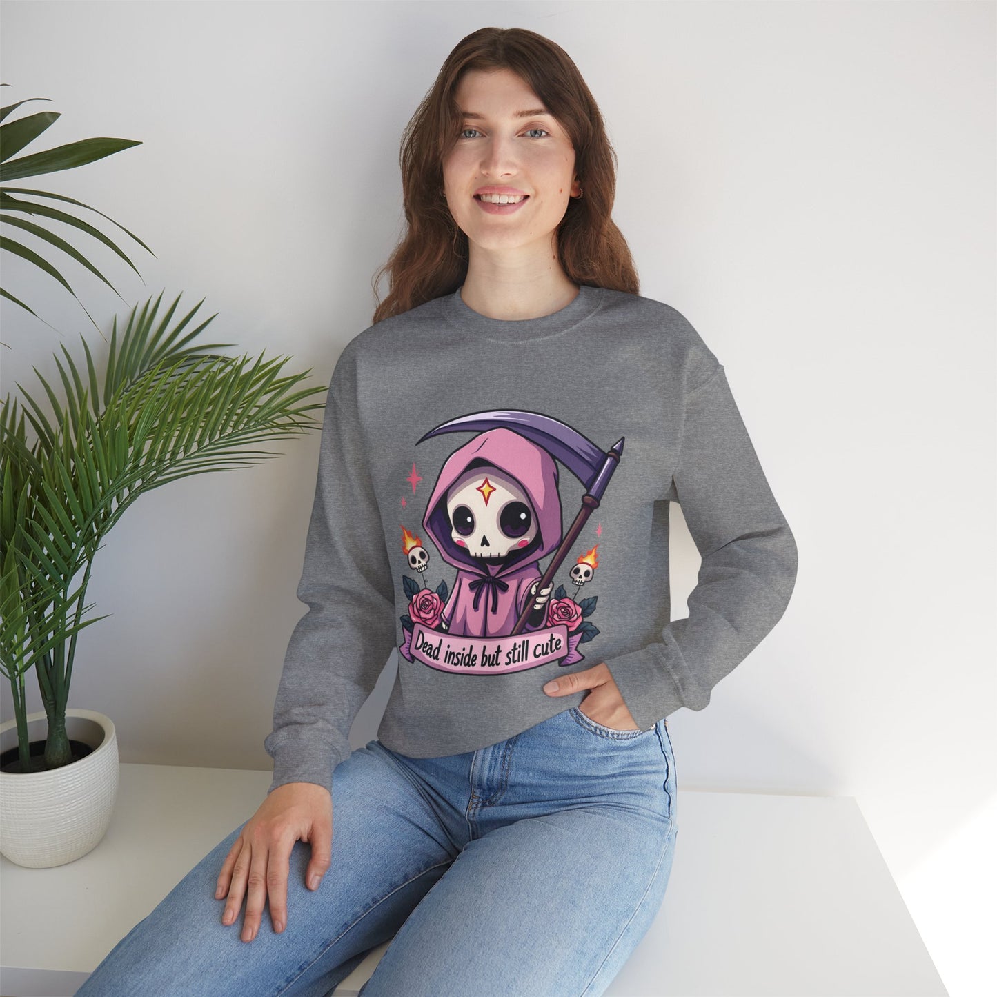 Dead Inside But Still Cute - Unisex Heavy Blend™ Sweatshirt