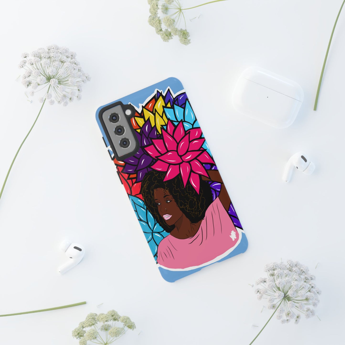 Beauty with Flowers - Tough Phone Cases