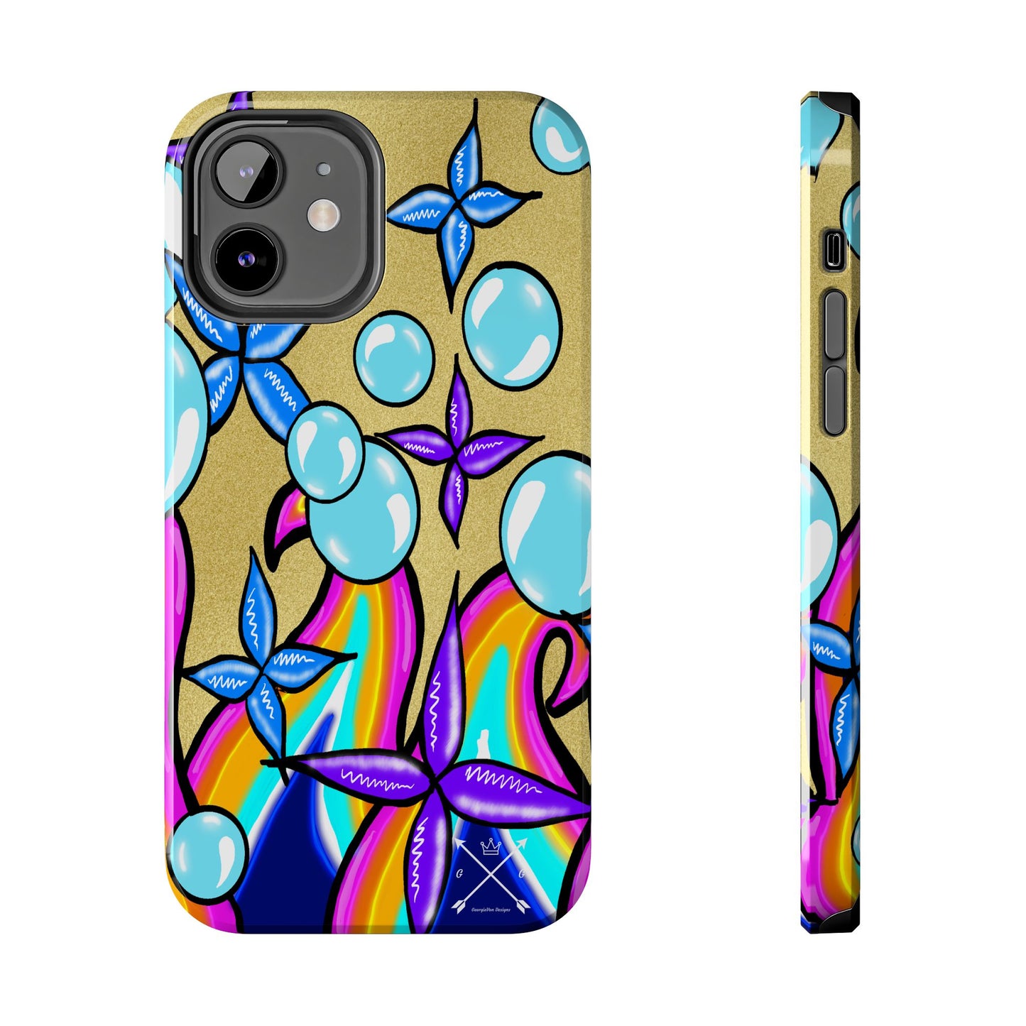 Bubble Rave (abstract art) - Tough iPhone Cases