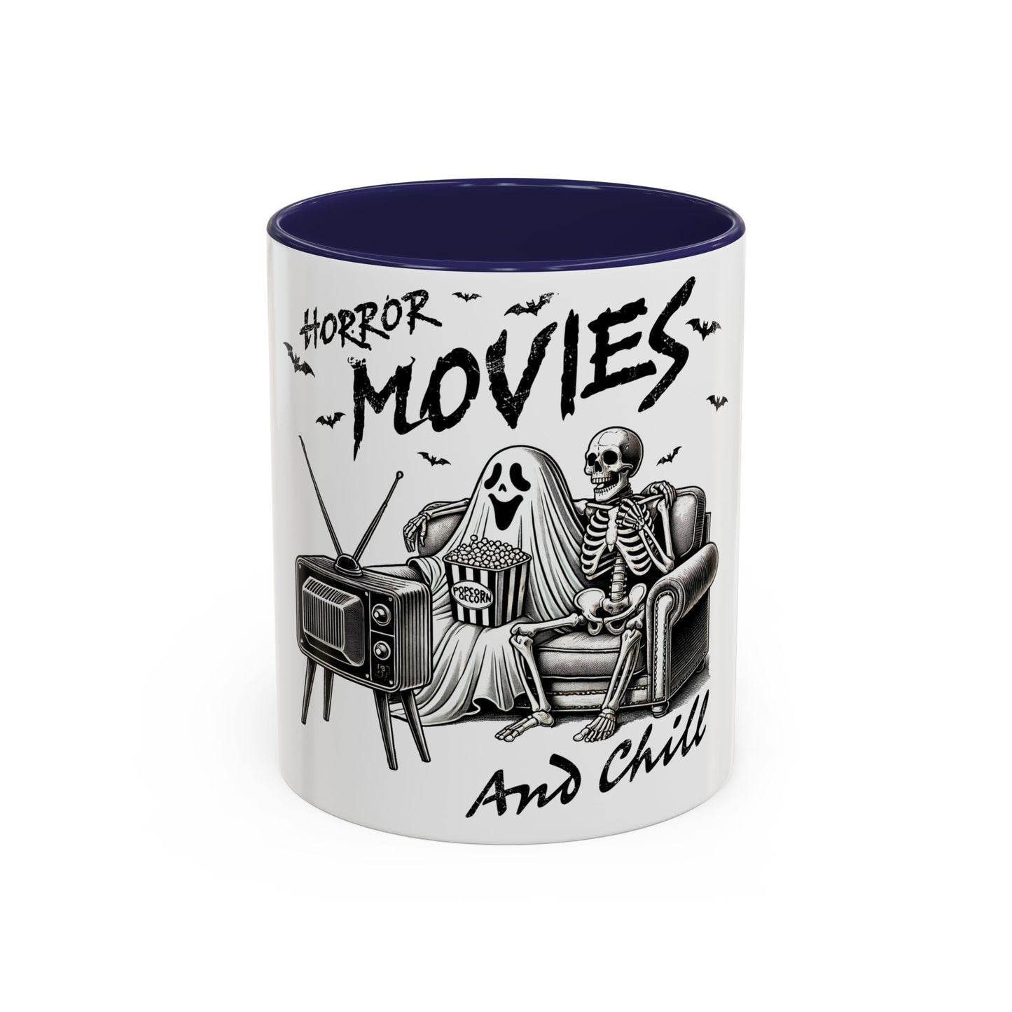 Horror Movies and Chill - Accent Coffee Mug (11, 15oz)