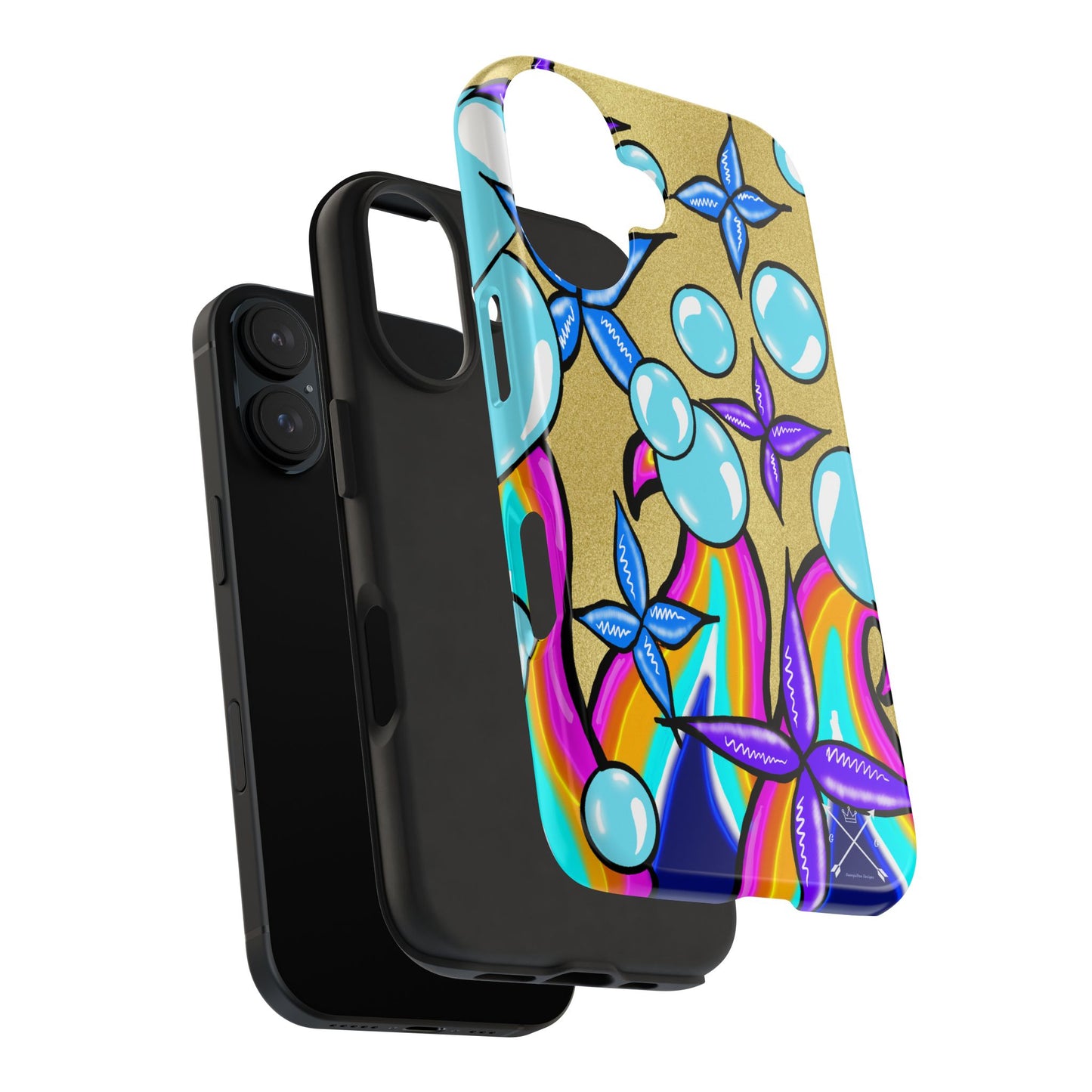 Bubble Rave (abstract art) - Tough iPhone Cases