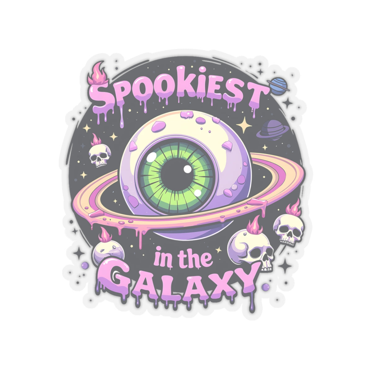 Spookiest in the Galaxy, Eyeball Planet - Kiss-Cut Sticker