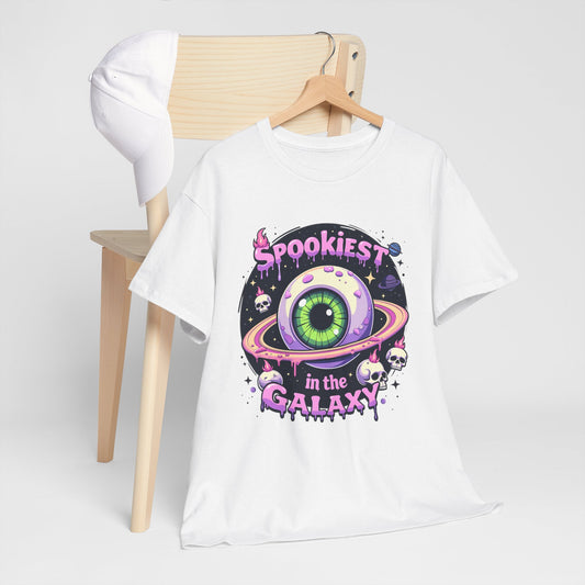 Spookiest in the Galaxy, Eyeball Planet and Skulls Design - Unisex T-shirt