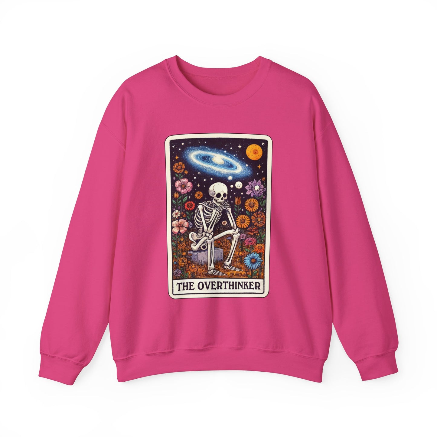 The Overthinker Skeleton Tarot Card - Sweatshirt