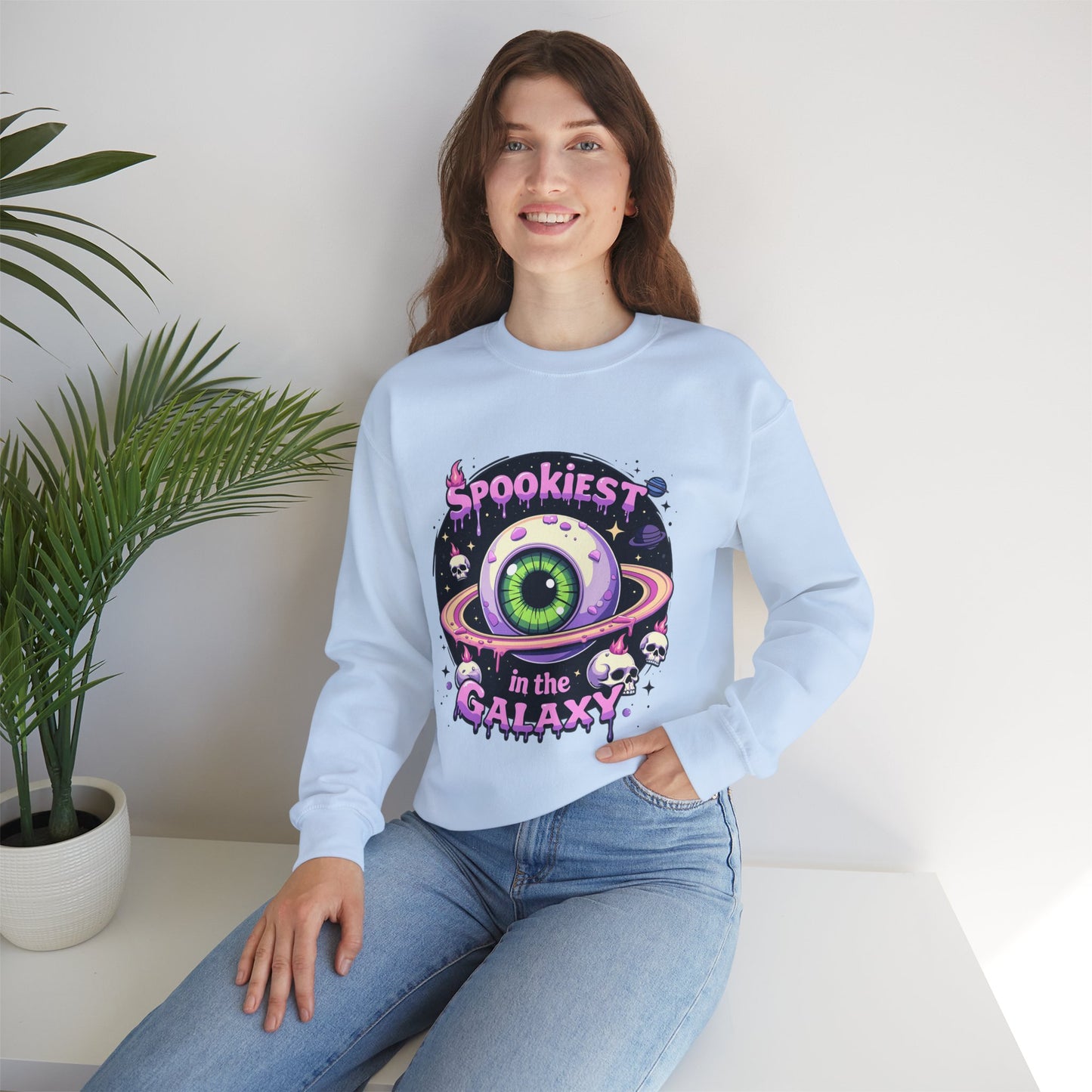 Spookiest in the Galaxy, Eyeball Planet Design - Sweatshirt