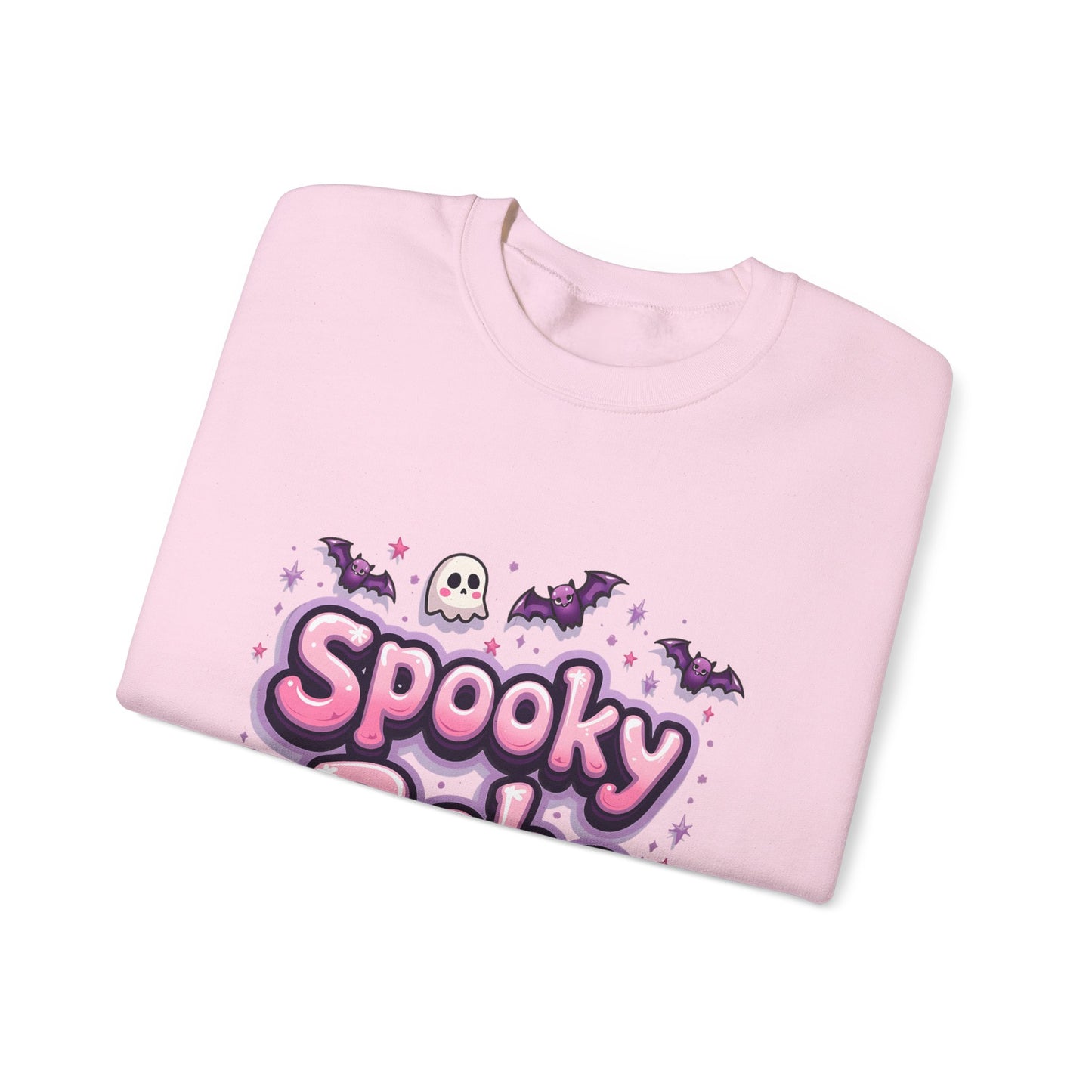 Spooky Babe Bats and Ghosts Design - Unisex Heavy Blend Sweatshirt