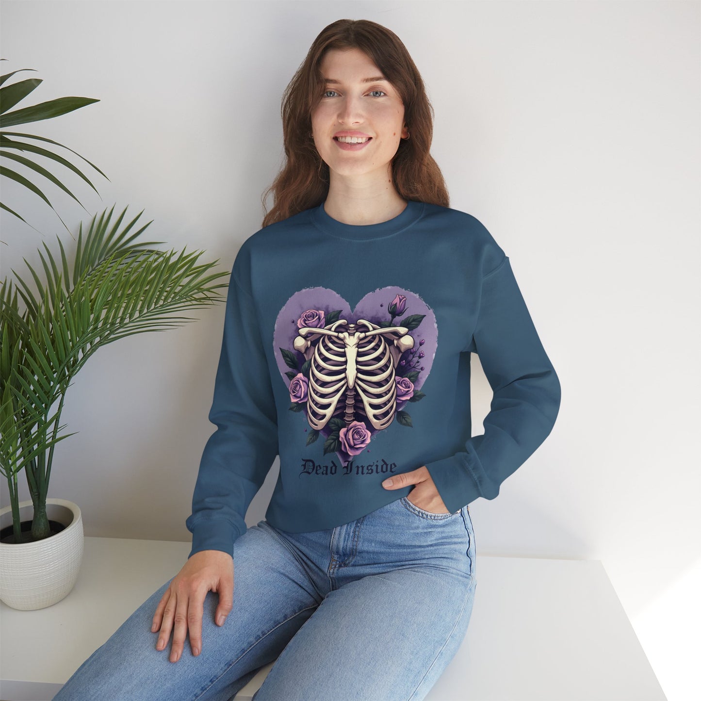 Dead Inside Ribcage Heart - Sweatshirt