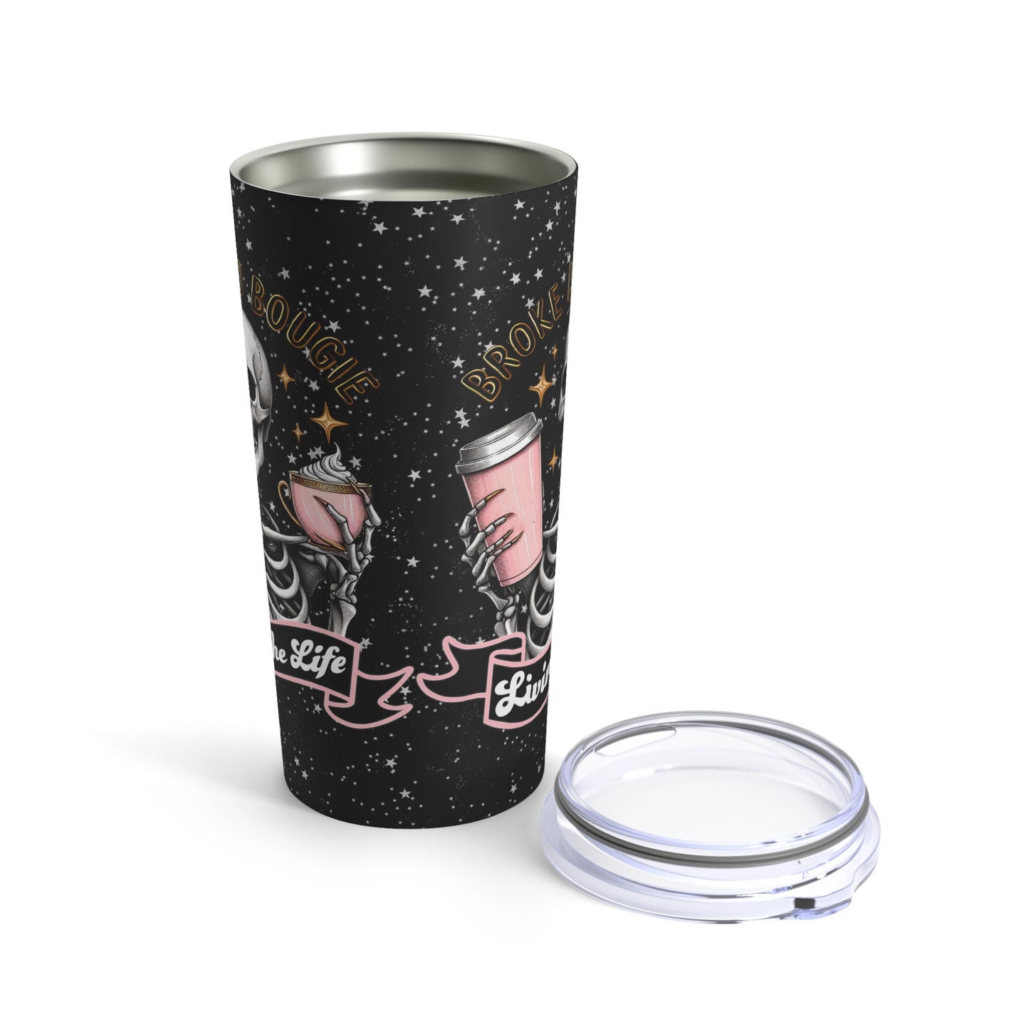 Broke and Bougie (silver) - 20oz Tumbler