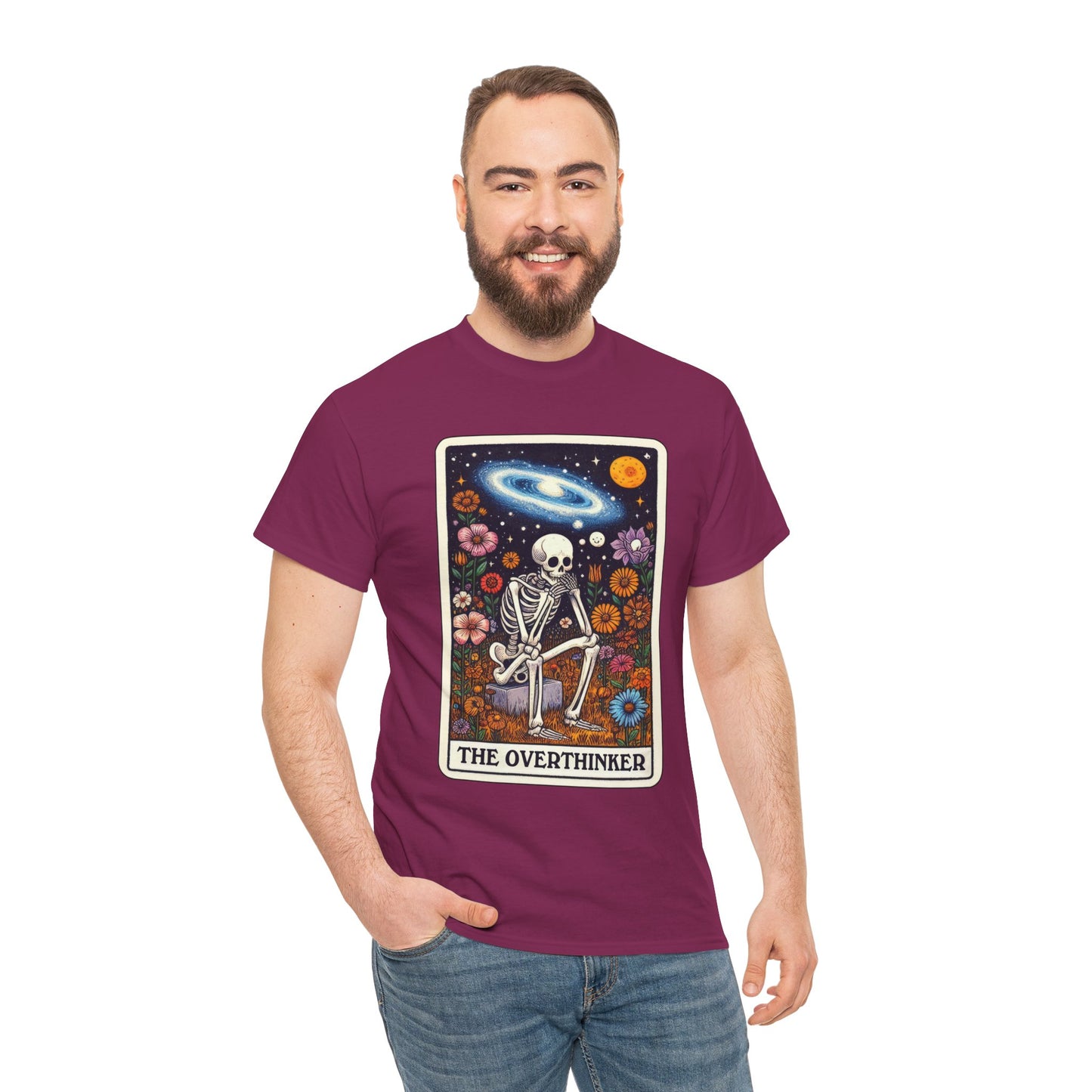 The Overthinker Skeletal Tarot - Unisex T-shirt