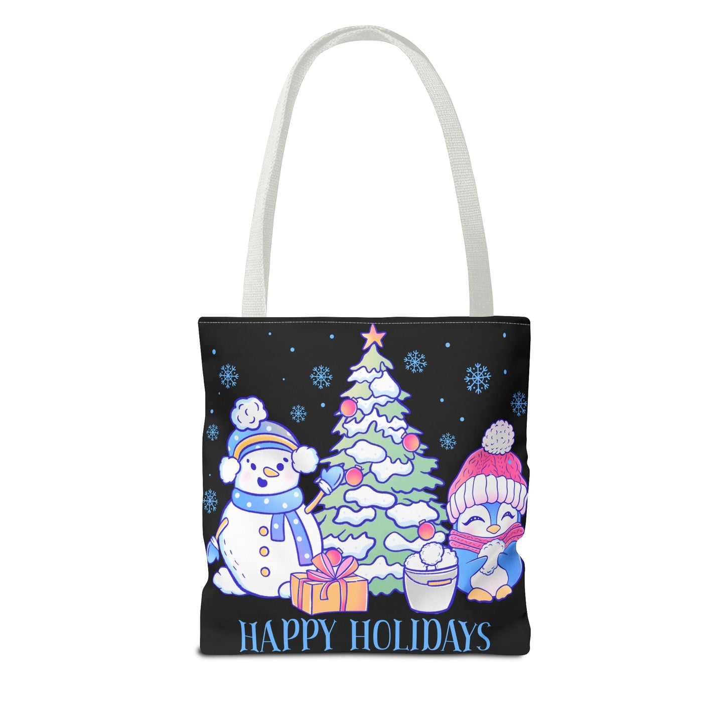 Happy Holidays Christmas Buddies - (black) Tote Bag