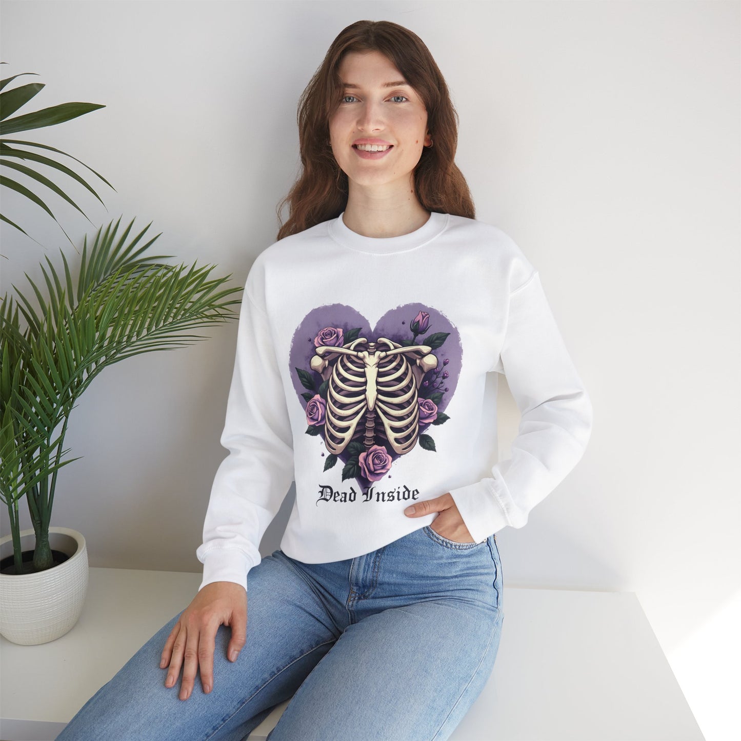 Dead Inside Ribcage Heart - Sweatshirt