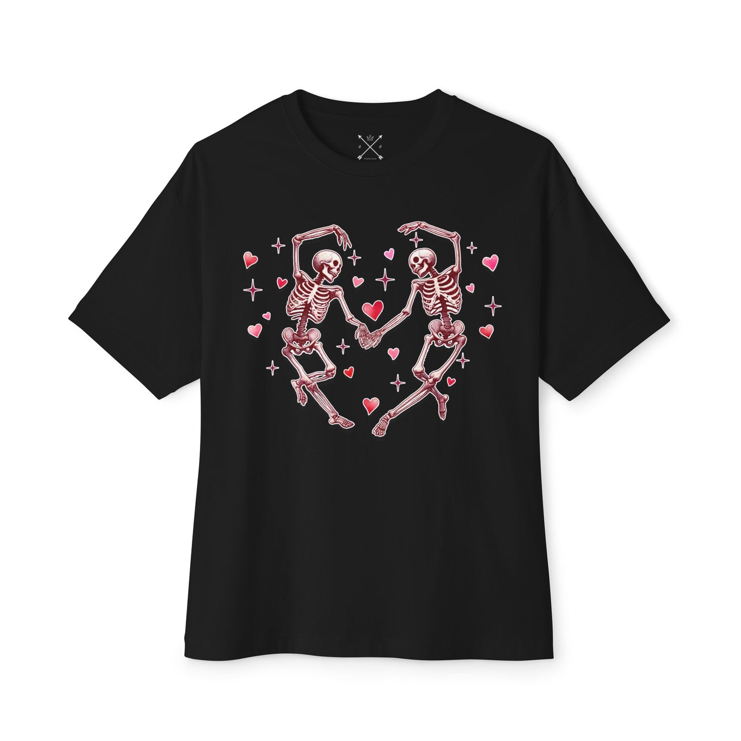 Skeleton Heart Lovers - Unisex Oversized Boxy T-shirt