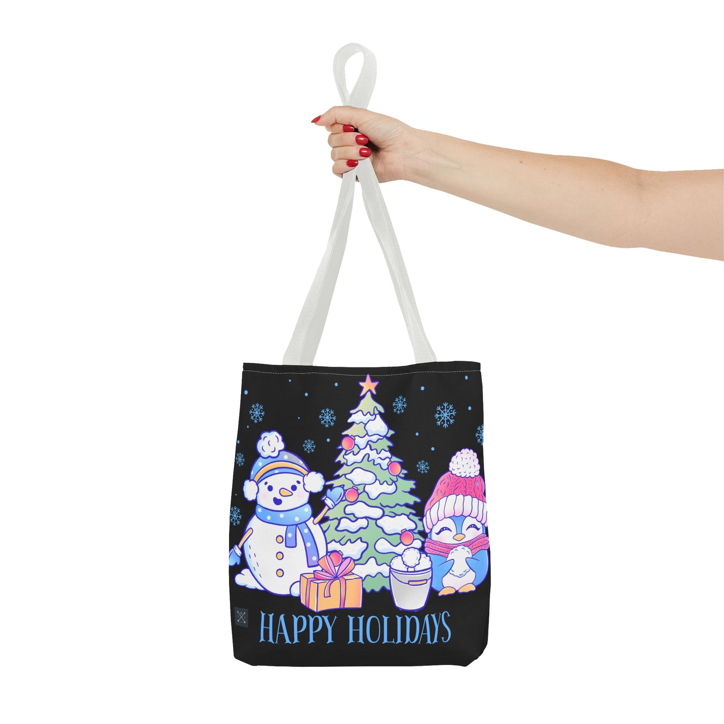 Happy Holidays Christmas Buddies - (black) Tote Bag