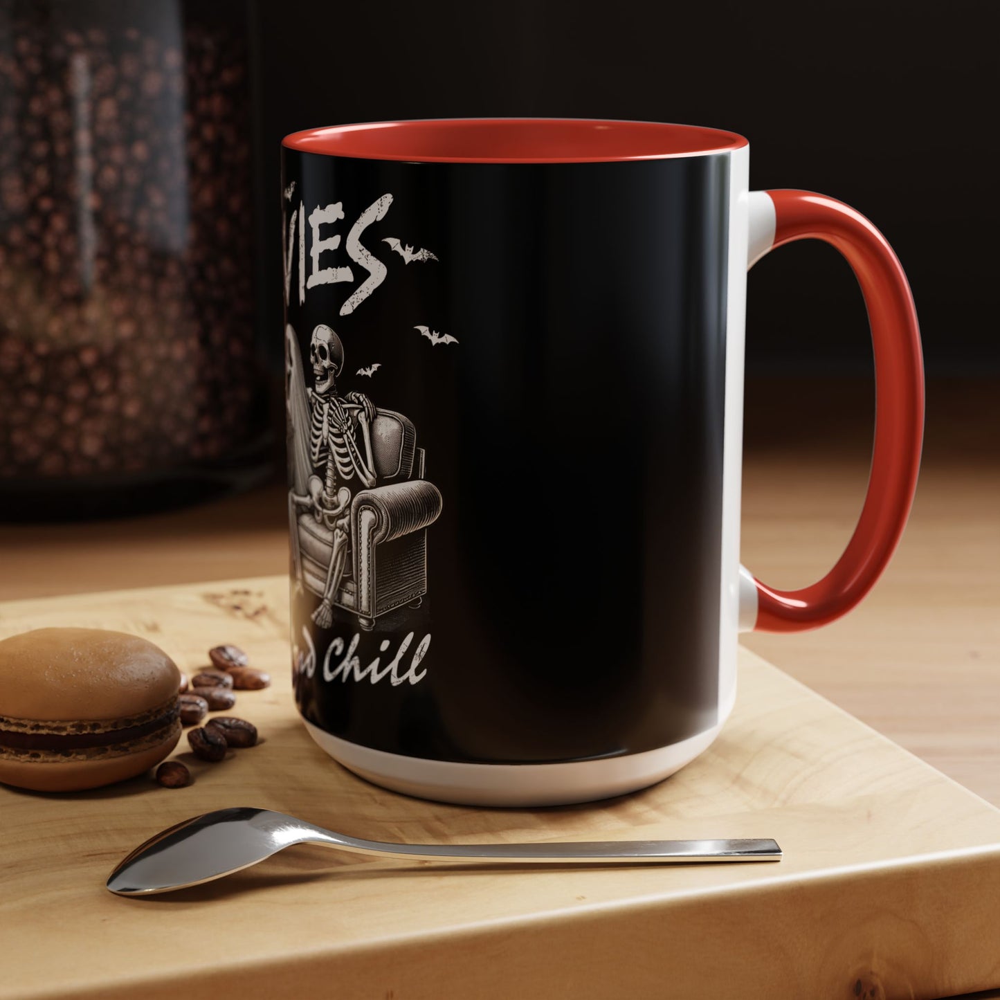 Horror Movies and Chill - Accent Coffee Mug (11, 15oz)