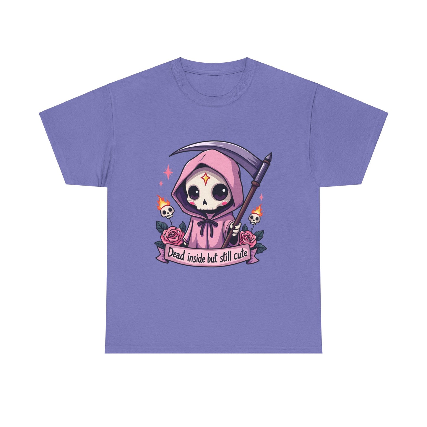 Dead Inside But Still Cute, Little Grim Design - Unisex Heavy Cotton Tee