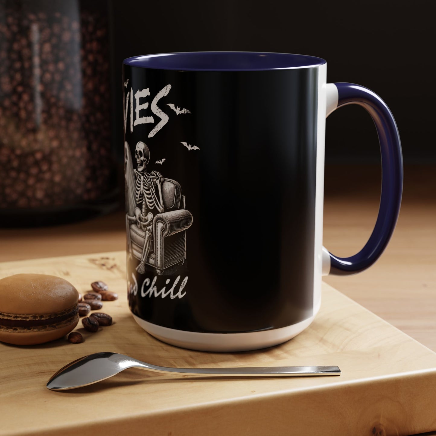 Horror Movies and Chill - Accent Coffee Mug (11, 15oz)